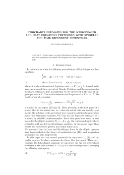 STRICHARTZ ESTIMATES FOR THE SCHR¨ODINGER