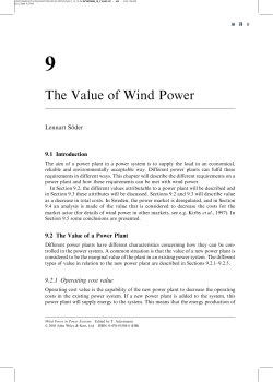 The Value of Wind Power
