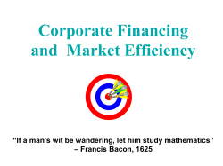 Fundamentals of Corporate Finance