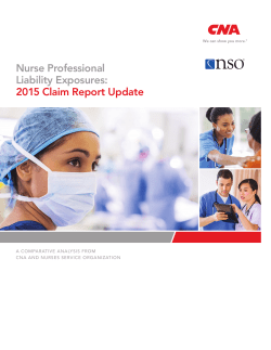 Nurse Professional Liability Exposures: 2015 Claim Report