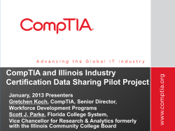 CompTIA and Illinois Data Sharing Pilot Project