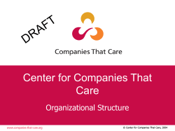 Strategy - Center for Companies That Care