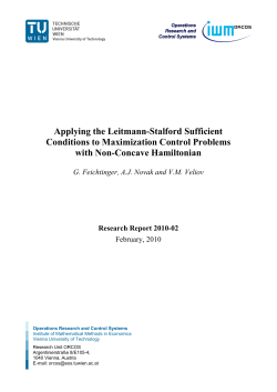 Applying the Leitmann-Stalford Sufficient Conditions to
