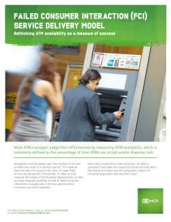 Failed Consumer Interaction (FCI) Service Delivery Model