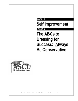 Self Improvement The ABCs to Dressing for Success