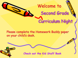 Second Grade Curriculum Night - North Allegheny School District