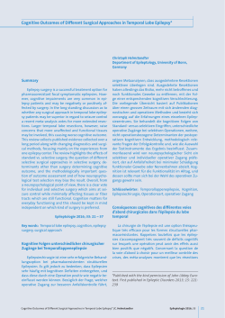 Cognitive Outcomes of Different Surgical Approaches in Temporal