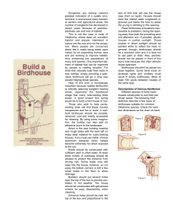 Songbirds are among nature`s greatest indicators of a quality envi