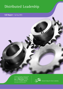 Distributed leadership: a review of literature