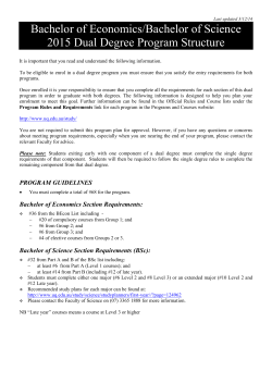 Bachelor of Economics/Bachelor of Science