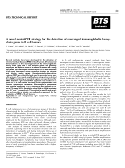 BTS TECHNICAL REPORT A novel nested-PCR strategy