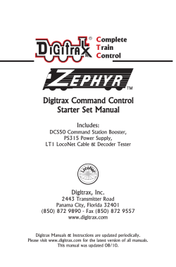 Digitrax Command Control Starter Set Manual