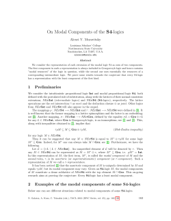On Modal Components of the S4-logics