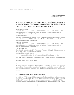 A SIMPLE PROOF OF THE POINCAR&Eacute; INEQUALITY