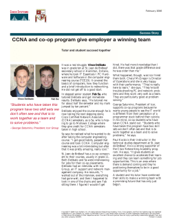 CCNA and co-op program give employer a winning team