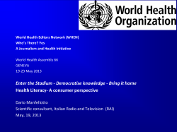 presentation - World Health Communication Associates