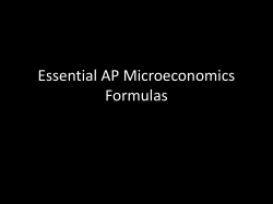 Essential AP Microeconomics Formulas