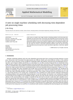 A note on single-machine scheduling with decreasing time