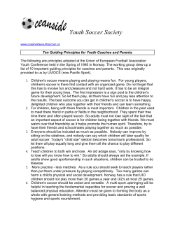 Ten Guiding Principle for Youth Coached and Parents