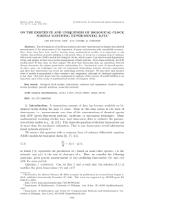 ON THE EXISTENCE AND UNIQUENESS OF BIOLOGICAL CLOCK
