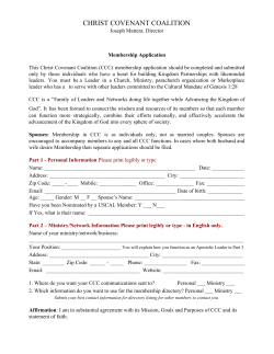 Membership App - Christ Covenant Coalition