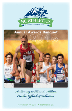 An Evening to Honour Athletes, Coaches, Officials