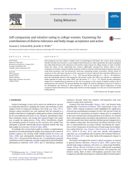 Self-compassion and intuitive eating in college women: Examining