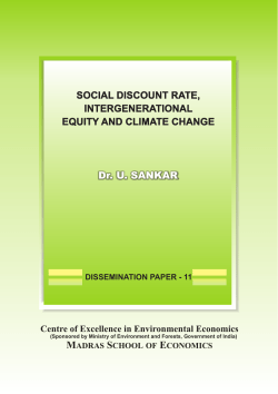 Social Discount Rate - Madras School of Economics