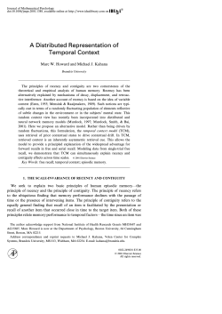 A Distributed Representation of Temporal Context