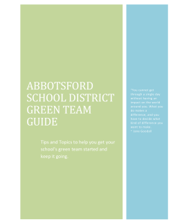 Green Team Guide - Facilities