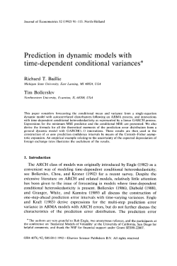 Prediction in dynamic models with time