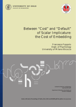 Between “Cost” and “Default” of Scalar Implicature: the Cost of