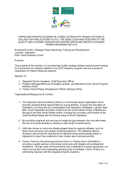 TACM Employment Gippsland Head Academy Coach