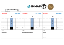 MASTER SCORE SHEET Bout nr.: