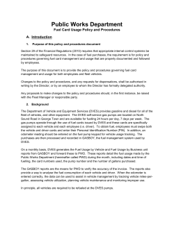 Appendix 3: Proposed RCIPS Fuel Card Usage Policy and Procedures