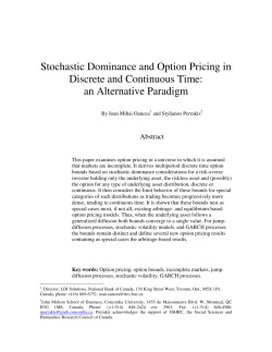 Stochastic Dominance and Option Pricing in Discrete and