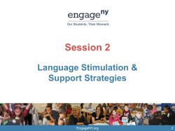 Language stimulation and support strategies PPT