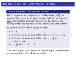 Big Idea: Envy-Free Compensation Theorem