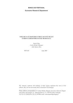 Time or State Dependent Price Setting Rules? Evidence from