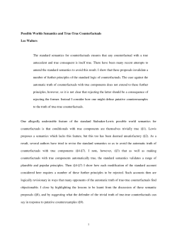 Possible Worlds Semantics and True-True