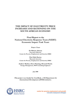 THE IMPACT OF ELECTRICITY PRICE INCREASES AND