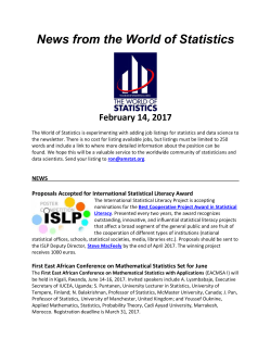 February 14, 2017 - World of Statistics