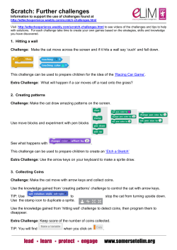 Scratch further challenges - Somerset Learning Platform