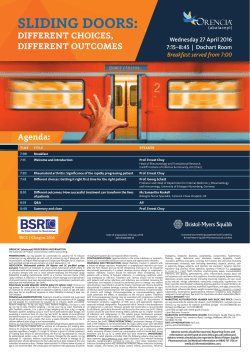 Sliding doors: Different choices, different outcomes