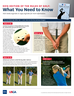 2016 USGA Rules Revisions