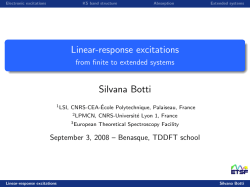 Linear-response excitations - from finite to extended