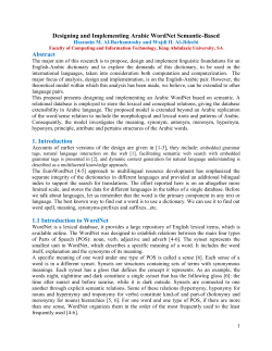 3. Database Design of Arabic WordNet