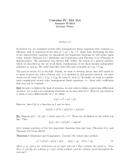Calculus IV, MA 214
