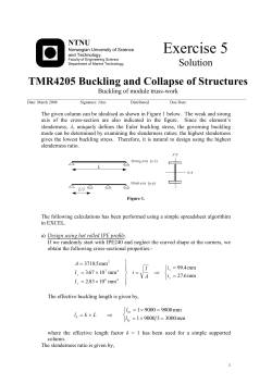 Exercise 5 Solution NTNU Norwegian University of Science and