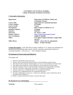 ECW 6206 - UCF College of Education and Human Performance